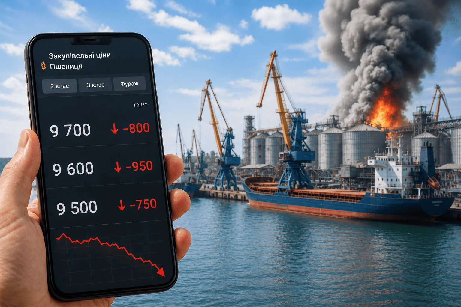 Атаки на порти обвалили ціни на зерно: аграрії відкладають продажі
