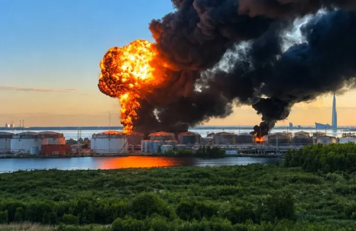 Сили ЗСУ вдарили по нафтовому терміналу під Петербургом за 850 км