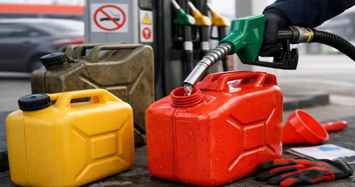 Росіяни заправляють каністри бензином через дефіцит ємностей на тлі кризи пального